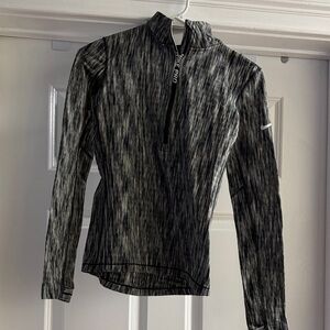 Nike Black and Gray Quarter-Zip Top